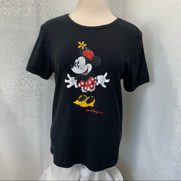 Vintage WALT DISNEY Minnie Mouse Black tshirt. - Picture 8 of 8